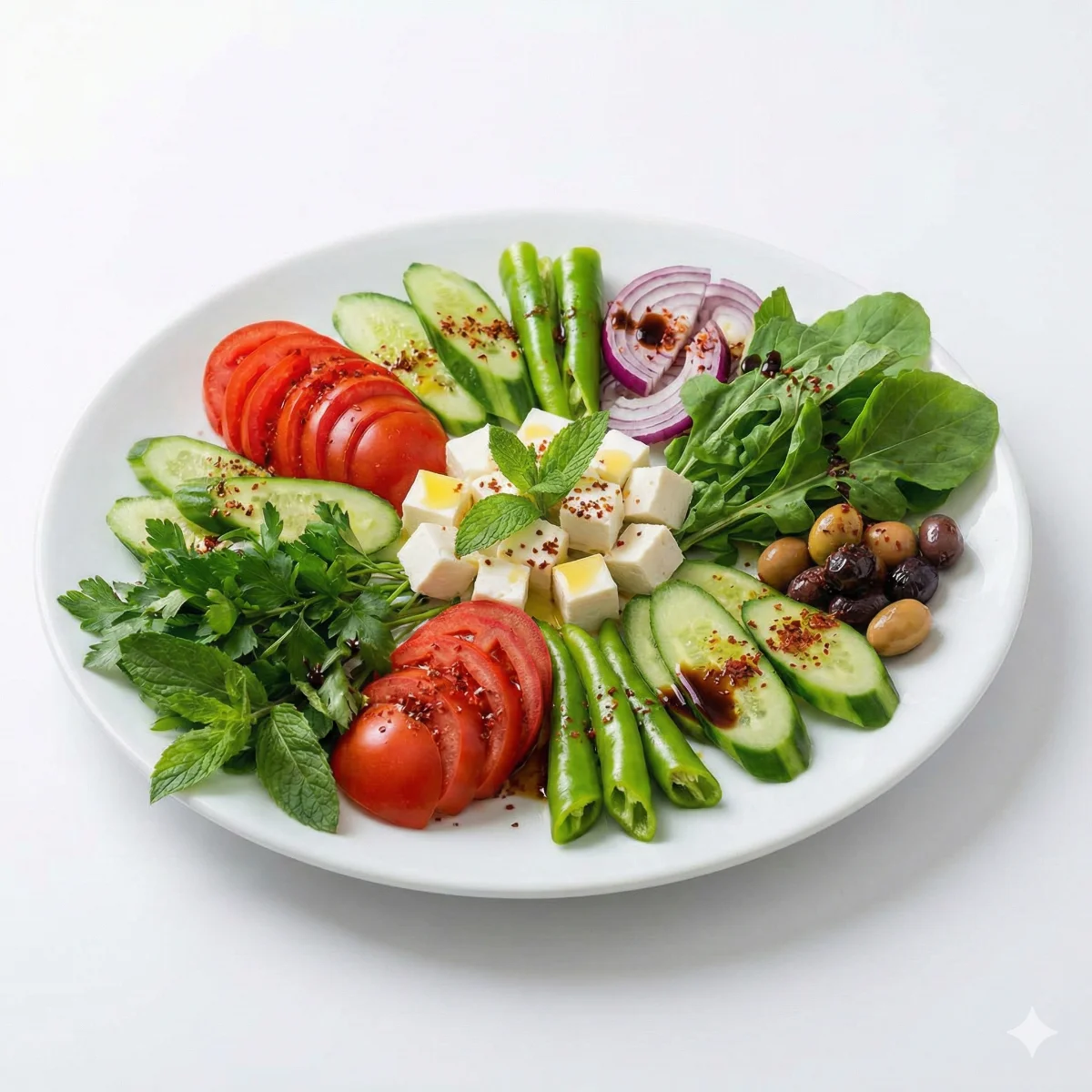Karışık Soslu Salata Tabağı